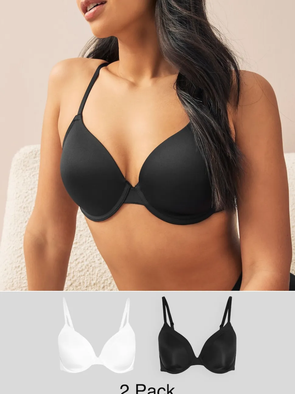 Noir/Blanc - Lot de 2 Soutiens-gorge A-E Smoothing Ultimate Comfort