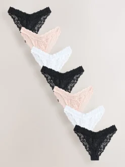 Noir/Blanc - Lot de culottes en dentelle Ultimate Comfort 7