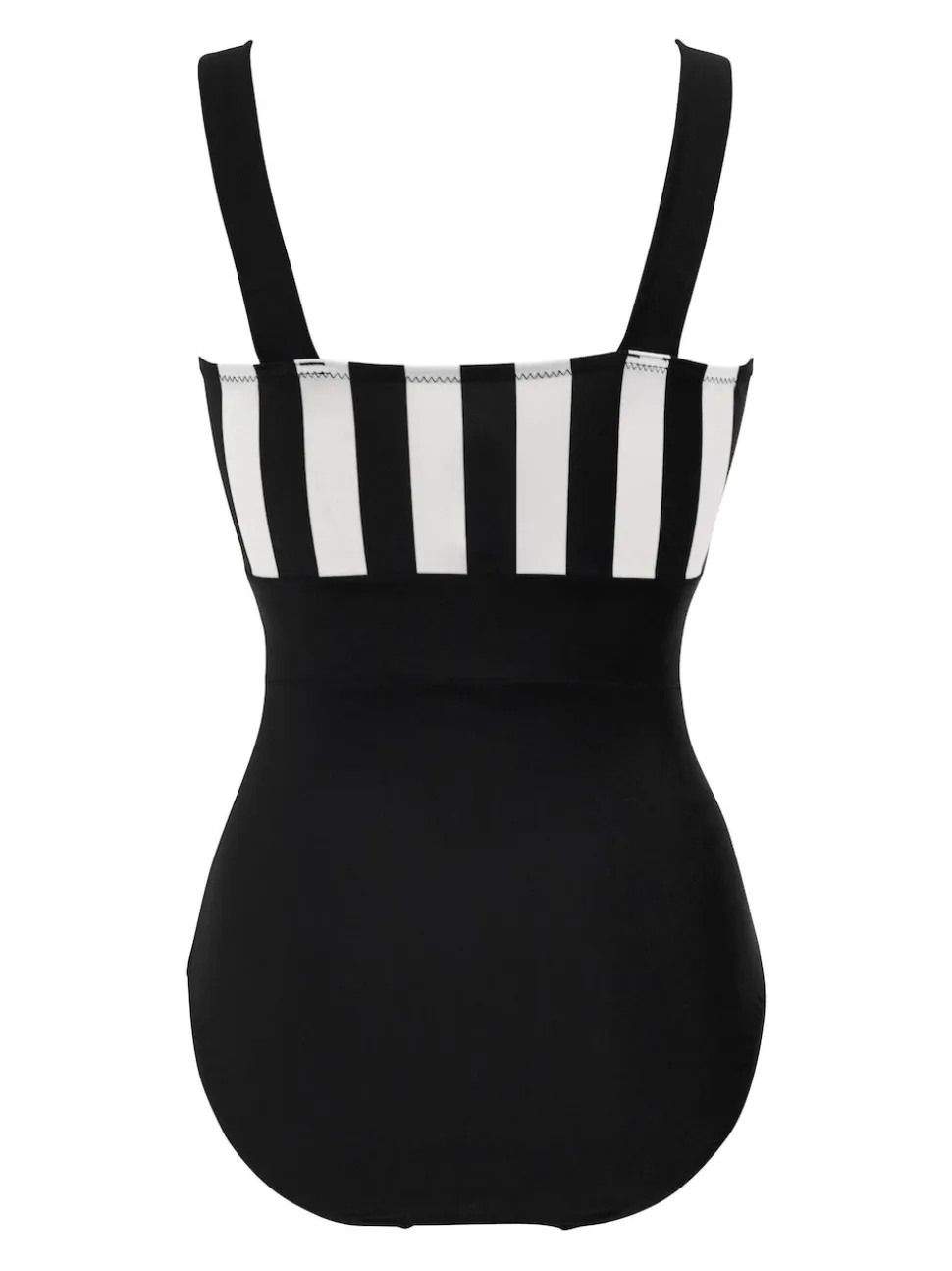 Noir/Blanc - Maillot de bain Pour Moi Palm Springs color block pour le contrôle du ventre