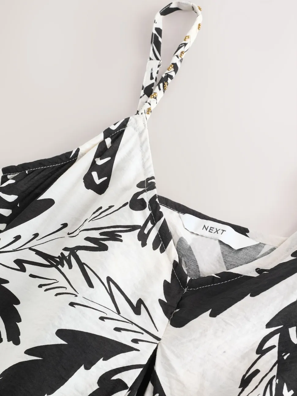 Noir/Blanc - Robe longue Imprimé fruits volume