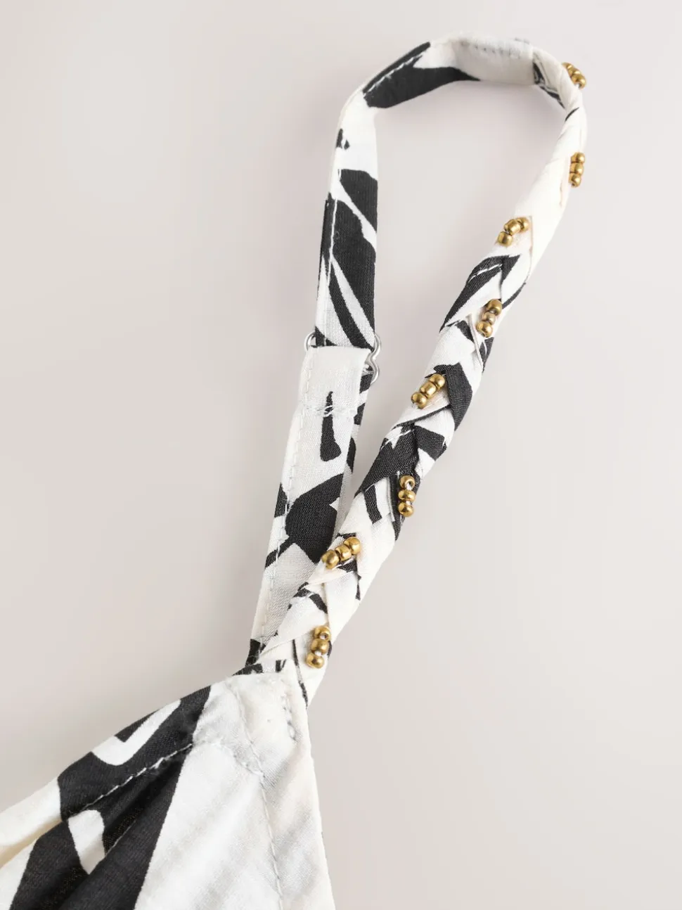 Noir/Blanc - Robe longue Imprimé fruits volume