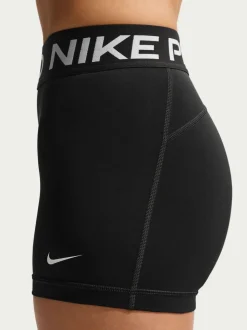 Noir/Blanc - Short motard Nike Pro Mid-Rise 3po