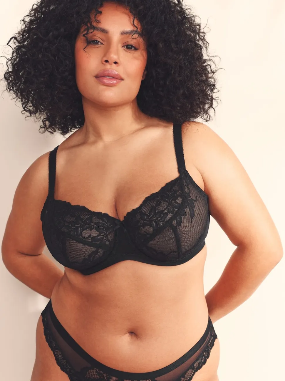 Noir/Blanc - Soutien-gorge en dentelle DD+ 2 Pack
