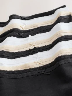 Noir/Blanc/Pastel Rose Nude - Lot de 10 caleçons en coton