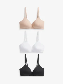 Noir/Blanc/Pastel Rose Nude - Lot de 3 Soutiens-gorge d’allaitement en coton Mélange Ultimate Comfort