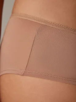 Noir/Blanc/Ppraline Nude - Culotte en microfibre 5 Pack