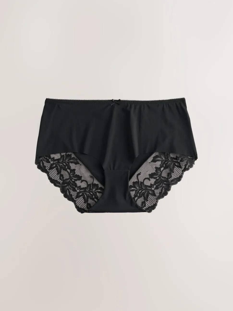 Noir/Blanc/Ppraline Nude - No VPL Lace Back Briefs 3 Pack