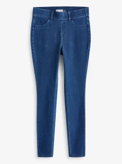 Noir/Bleu - Jersey pleine longueur Denim Leggings 2 Lot