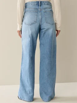 Noir/Bleu moyen - Lot de 2 jeans à jambe large