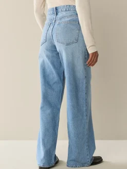 Noir/Bleu moyen - Lot de 2 jeans à jambe large