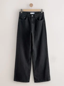 Noir/Bleu moyen - Lot de 2 jeans à jambe large