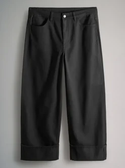 Noir/Bleu moyen - The Set lot de 2 Jean Denim Jambe large à revers