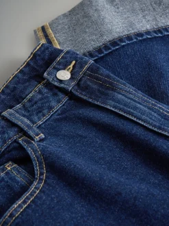 Noir/Bleu moyen - The Set lot de 2 Jean Denim Jambe large à revers