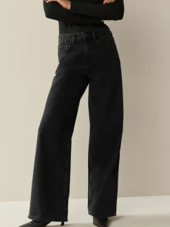 Noir/bleu rincé - Lot de 2 jeans à jambe large