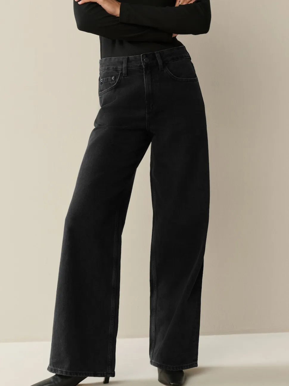 Noir/bleu rincé - Lot de 2 jeans à jambe large