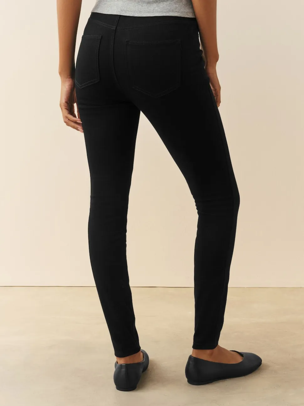 Noir/bleu rincé/gris - Jersey pleine longueur Denim Leggings 3 Lot