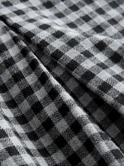Noir/Gris - Jupe mi-longue kilt vichy