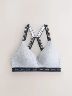 Noir/Gris - Lot de 2 soutiens-gorge rembourrés sans armatures en coton Ultimate Comfort