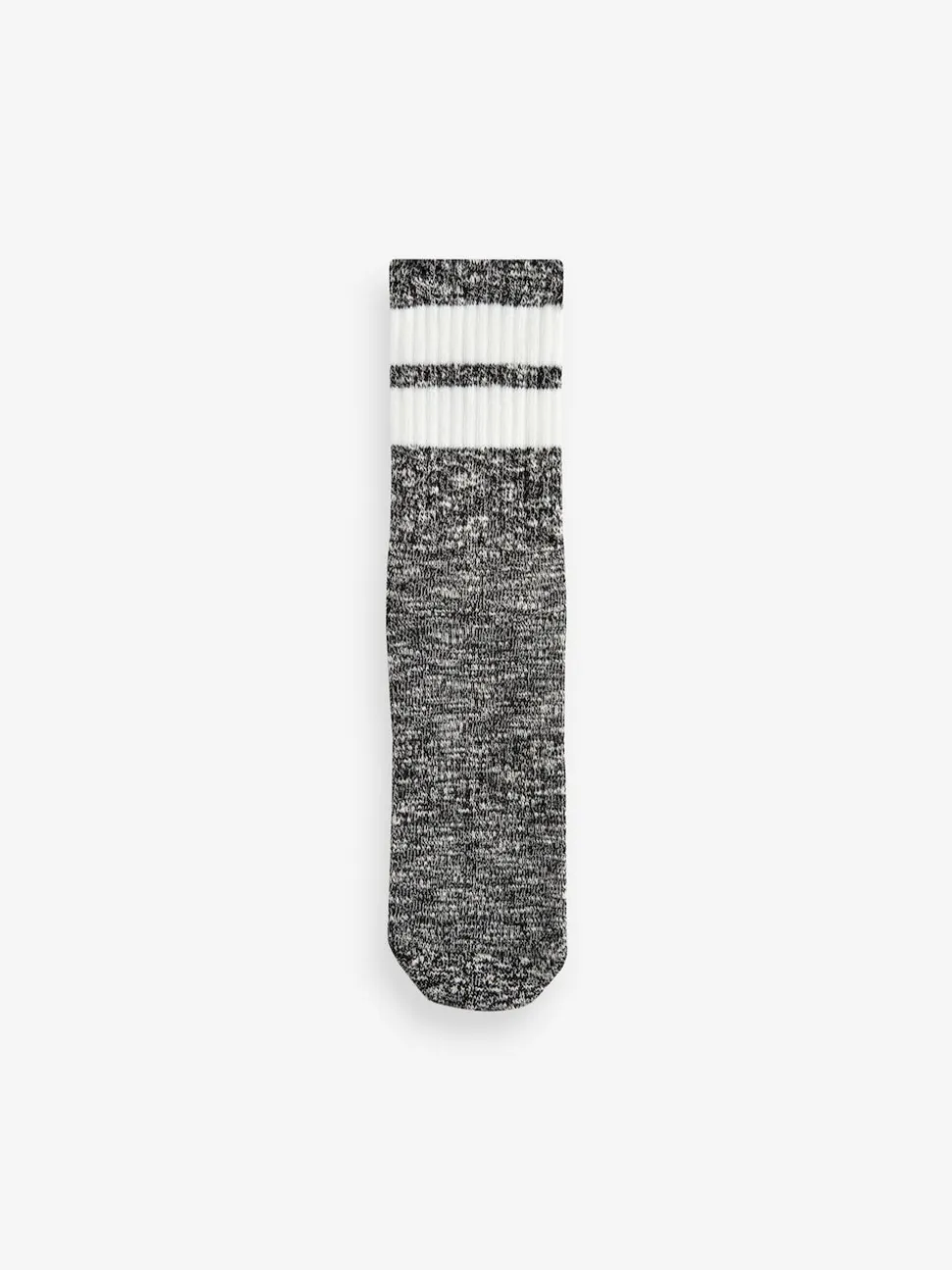 Noir/Gris - Rayure Cushion Sole Ribbed Sport Ankle Socks 3 Lot With Arch Support