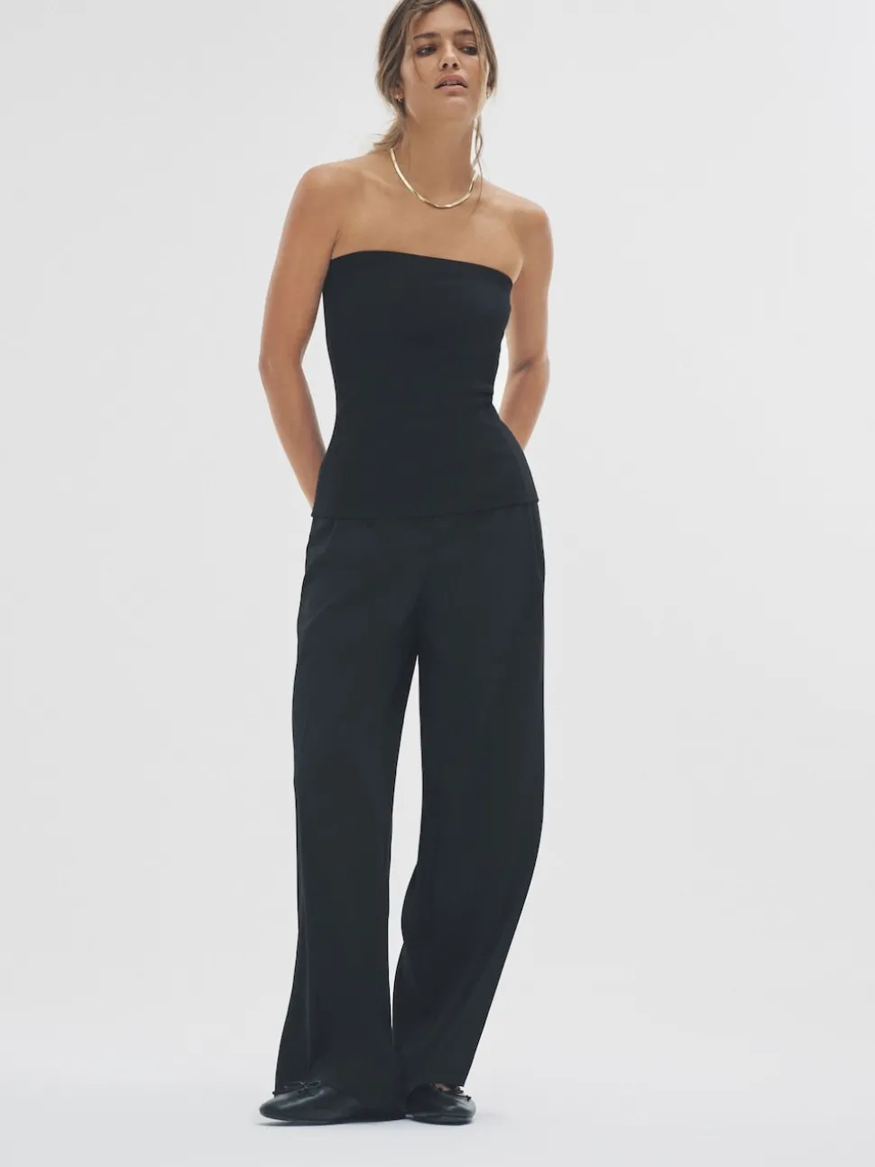 Noir/Gris - The Set lot de 2 pantalons plissés amples