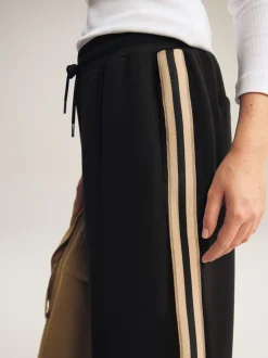 Noir/Neutre - Pantalons de survêtement Slinky à jambes Amples et rayures latérales