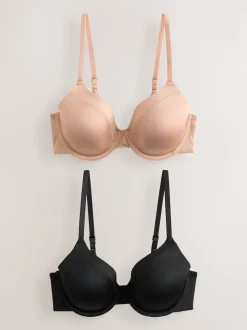 Noir/Praline Nude - Lot de 2 Soutiens-gorge A-E Smoothing Ultimate Comfort