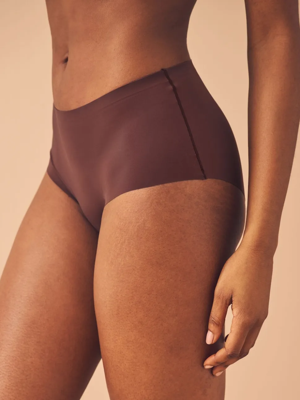 Noir/praline nude/chocolat nude - Lot 3 culottes invisibles et confortables