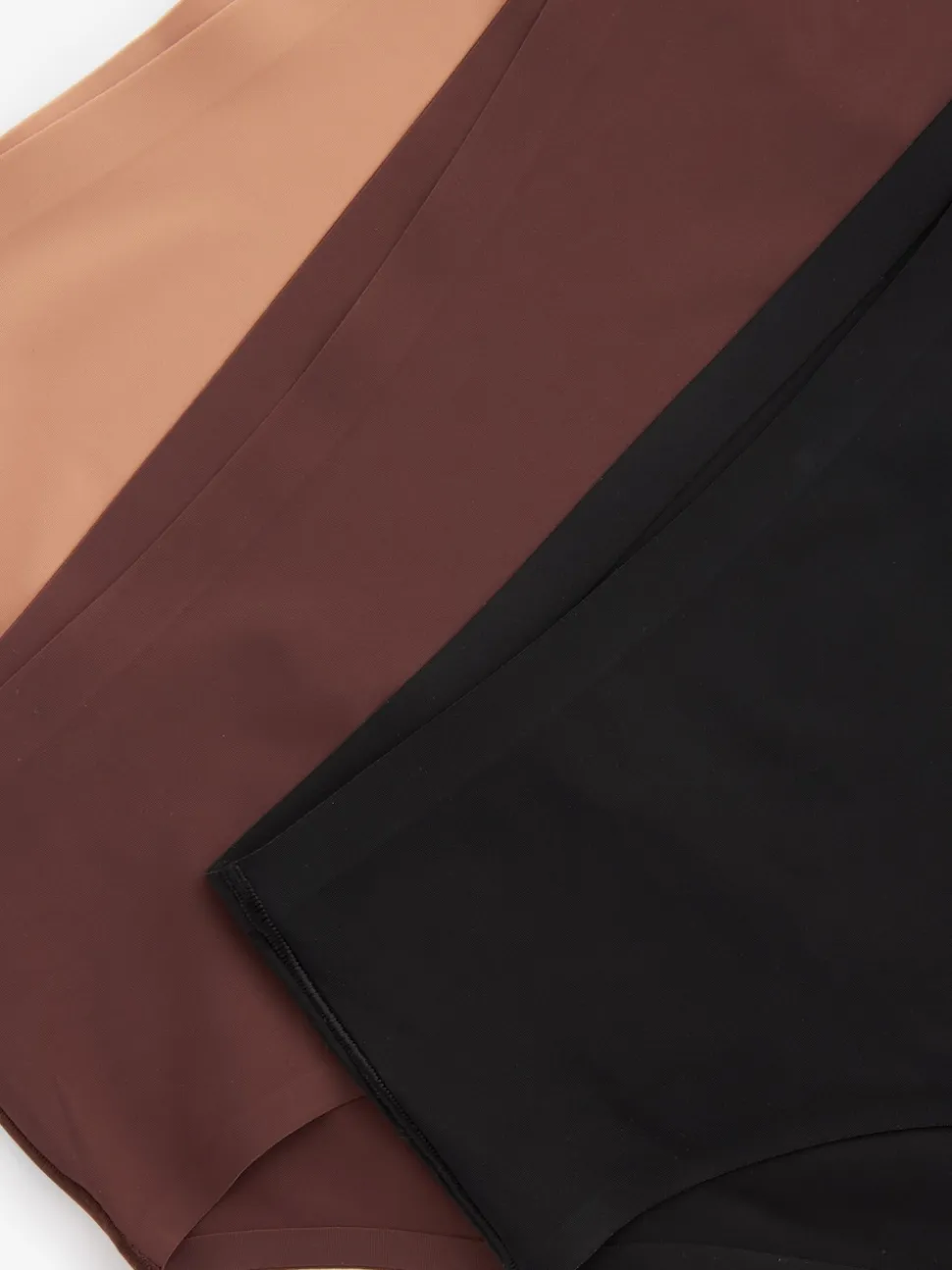 Noir/praline nude/chocolat nude - Lot 3 culottes invisibles et confortables