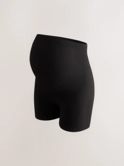 Noir/Rose - Lot de 2 culottes courtes de grossesse