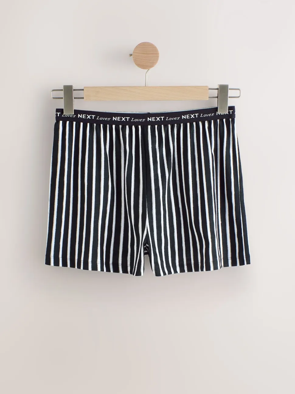 Noir/Rose Rayure - Ensemble de 2 pyjamas shorts