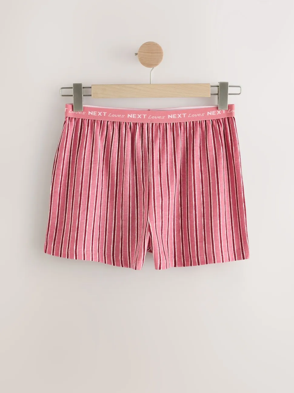 Noir/Rose Rayure - Ensemble de 2 pyjamas shorts