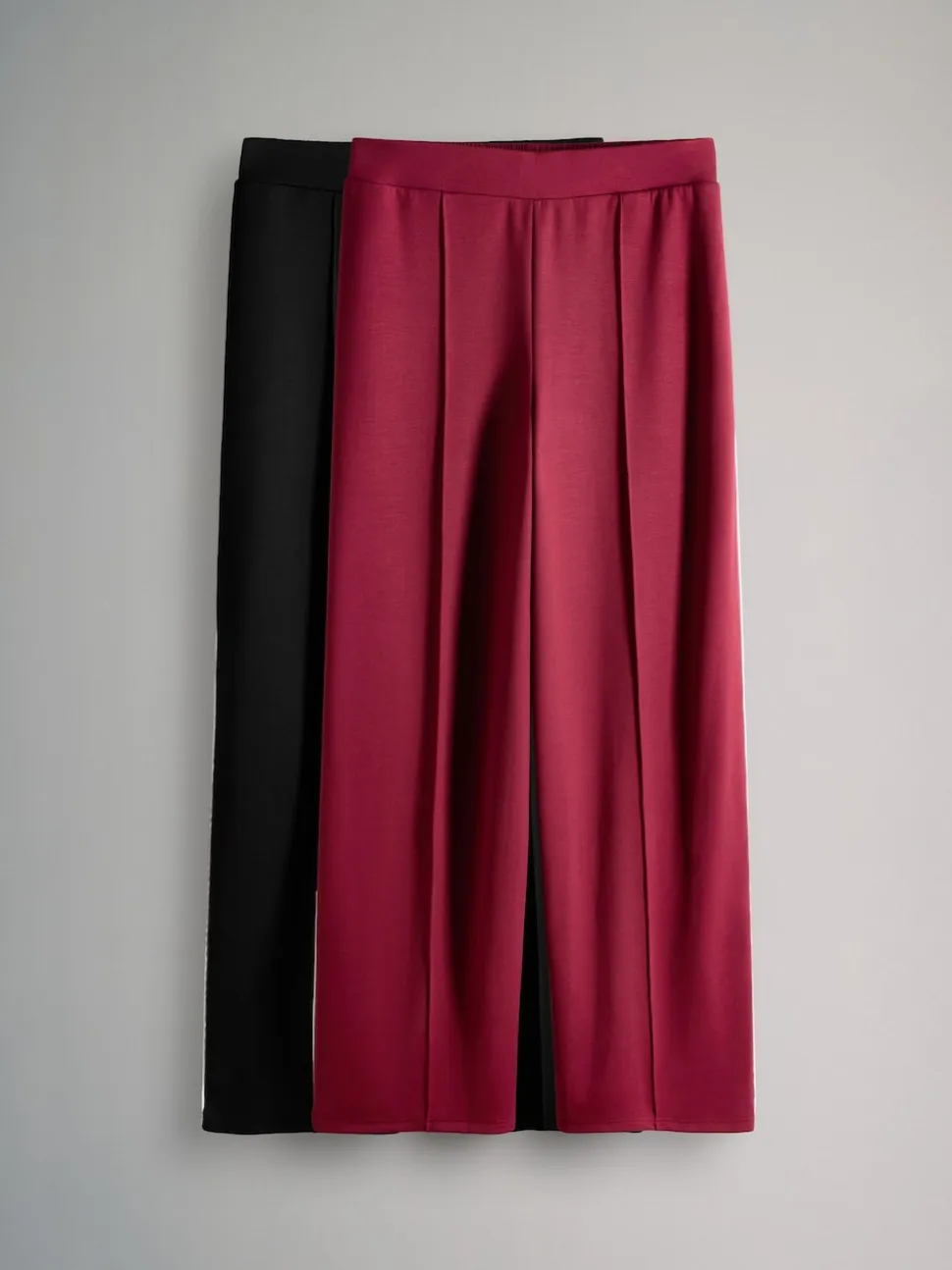 Noir/rouge foncé - Lot de 2 Joggings Coupe droite en modal The Set