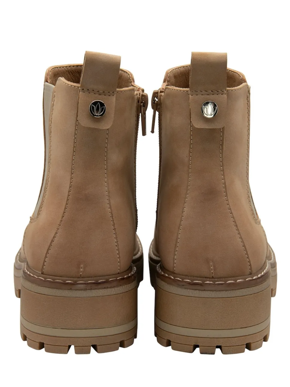 Nude - Bottines Lotus zippées Chelsea