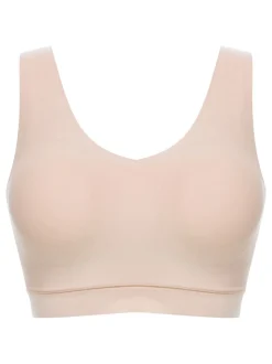 Nude - Chantelle Haut doux et extensible sans coutures Col en V rembourré Raccourci