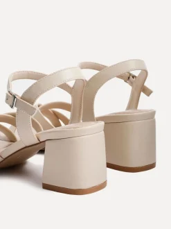 Nude - Sandales Linzi Flair à talons avec bretelles croisées sur le devant