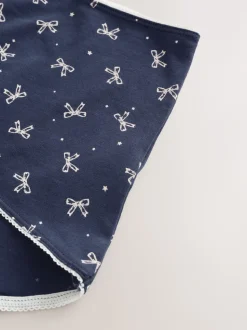 Nœuds bleus - Culotte en coton riche 7 Pack