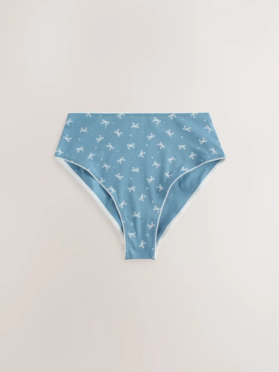 Nœuds bleus - Culotte en coton riche 7 Pack