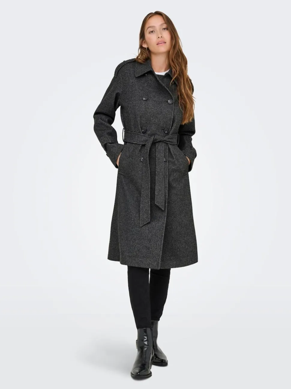 ONLY Manteau d’hiver à chevrons