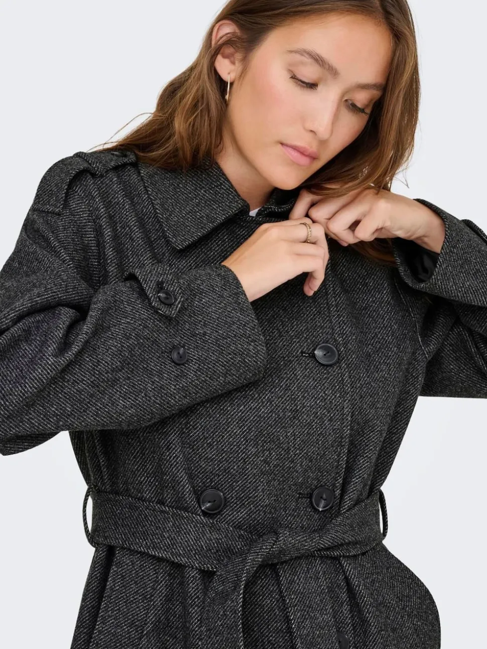 ONLY Manteau d’hiver à chevrons