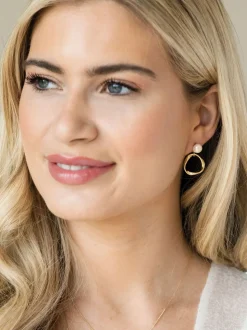 Or - Boucles d’oreilles perles de créateurs Ivoire & Co Turin