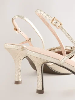 Or - Chaussures à talons Forever Comfort® à bout pointu et bride arrière