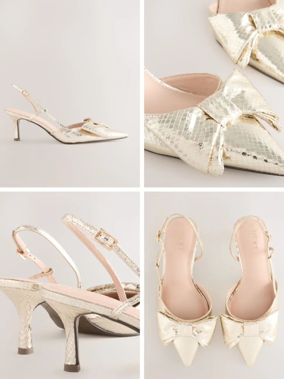 Or - Chaussures à talons Forever Comfort® à bout pointu et bride arrière