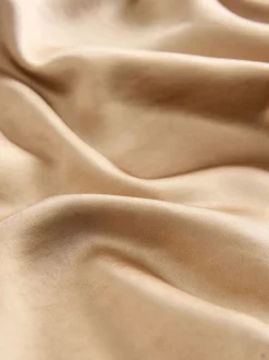 Or - Chemise à manches longues en satin