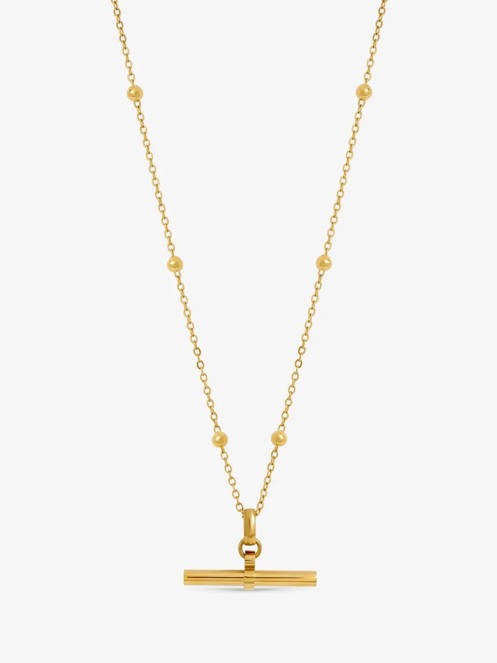 Or - Collier Jon Richard imperméable plaqué avec barre en T