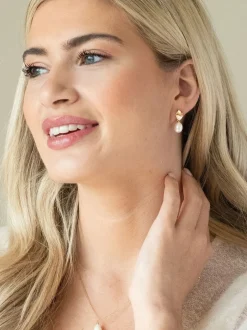 Or - Ivory & Co boucles d’oreilles modernes effet perle