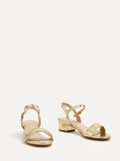 Or - Linzi Kezzi à peine là Sandales à talons bas