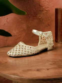 Or - Linzi talons bas tissés à la main