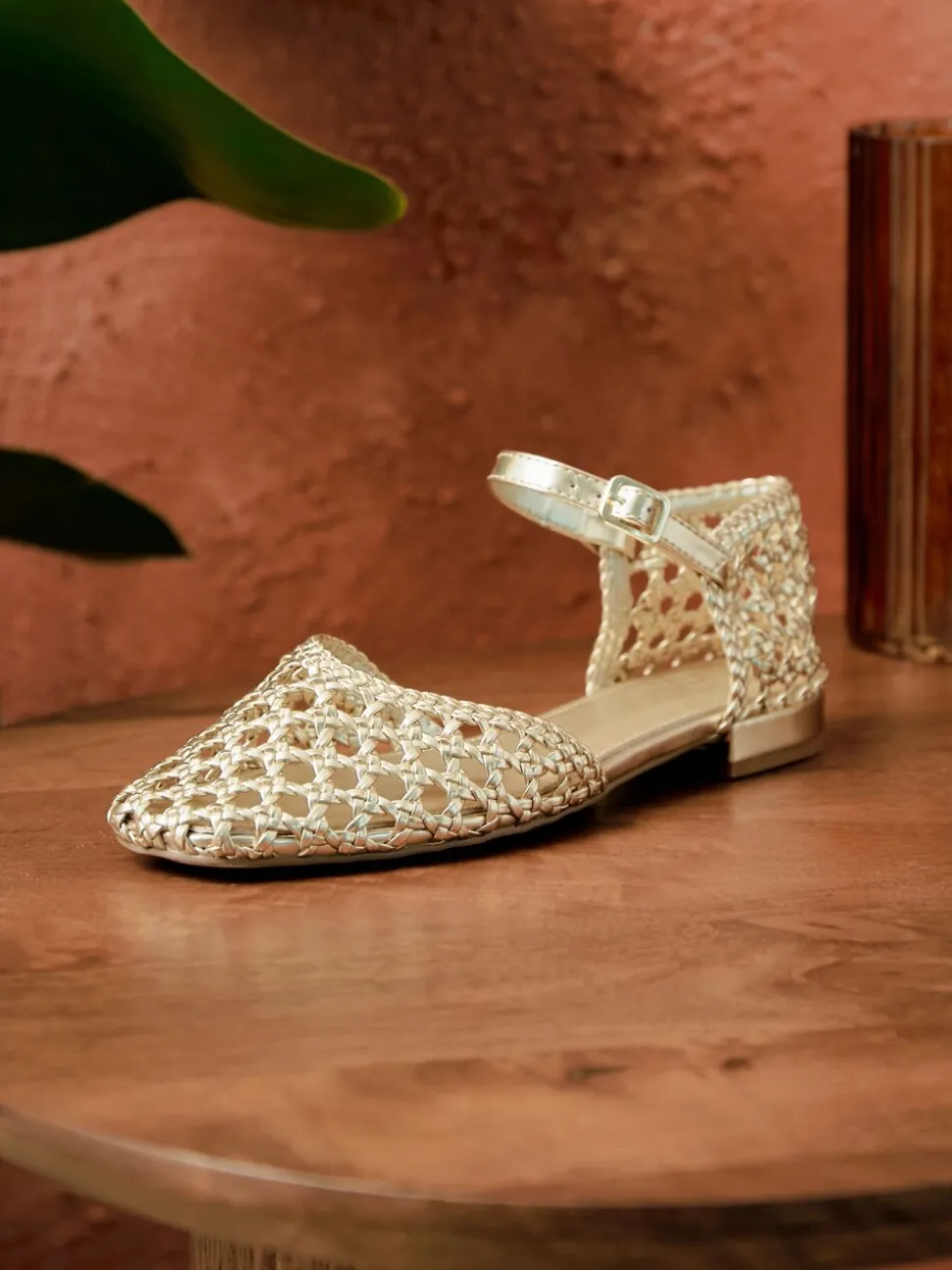 Or - Linzi talons bas tissés à la main