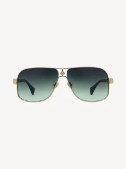 Or - Lunettes de soleil Vivienne Westwood Keith VW5101 410 Shiny