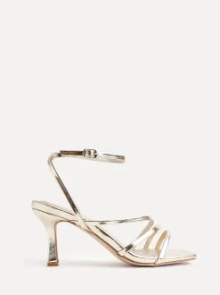 Or - Sandales à talons à lanières Linzi Reflect coupe large